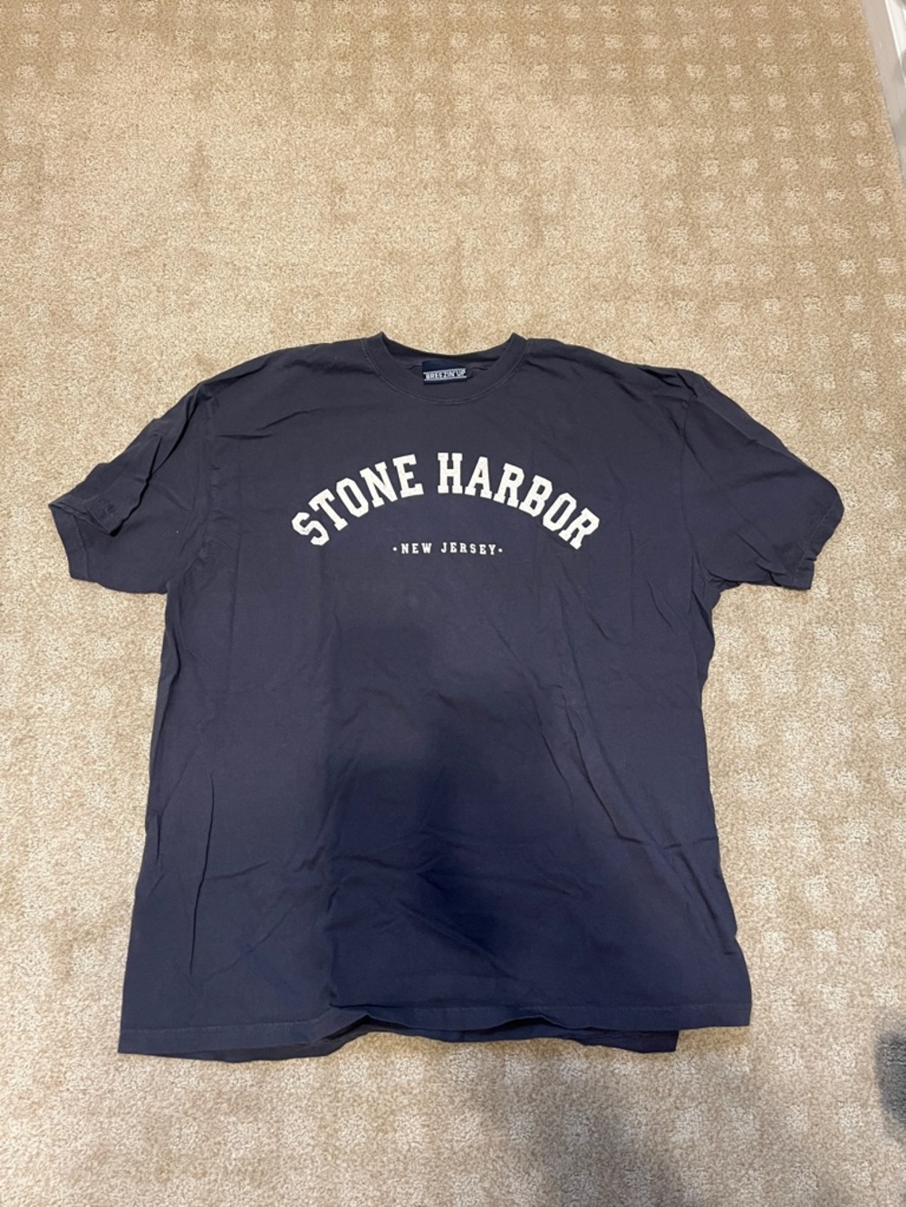 2XL Stone Harbor New Jersey Men's Navy Graphic T-Shirt